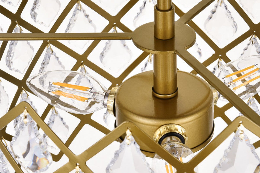 Elegant Lighting Lyla 3-Light Pendant Brass