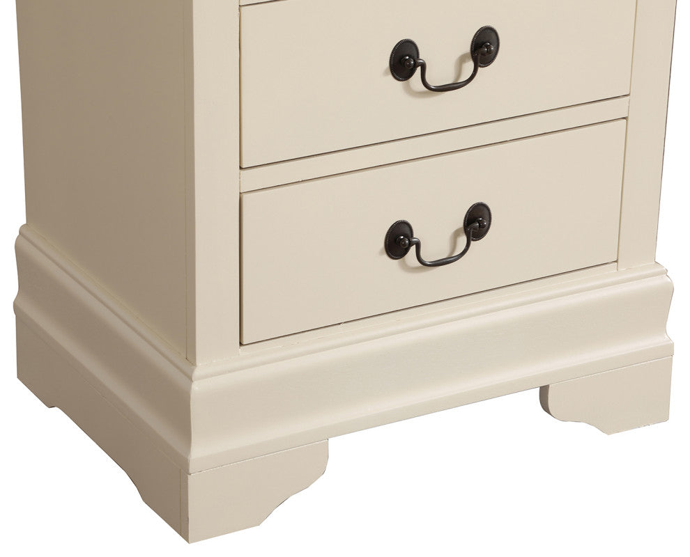 Louis Phillipe Beige 7 Drawer Chest of Drawers (22 in L. X 16 in W. X 51 in H.)