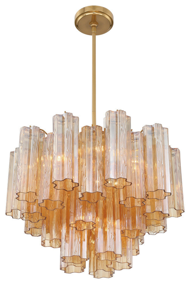 CRYSTORAMA Addis 6 Light Aged Brass Chandelier