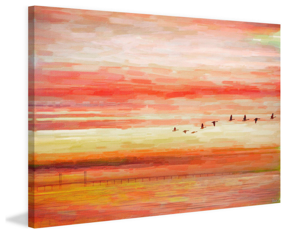 "Flying South" Fine Art Canvas Print, 18"x12"
