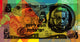 Einstein On "5 Israeli Pounds" Banknote Pop Art Print, Stretched, 16"x30"