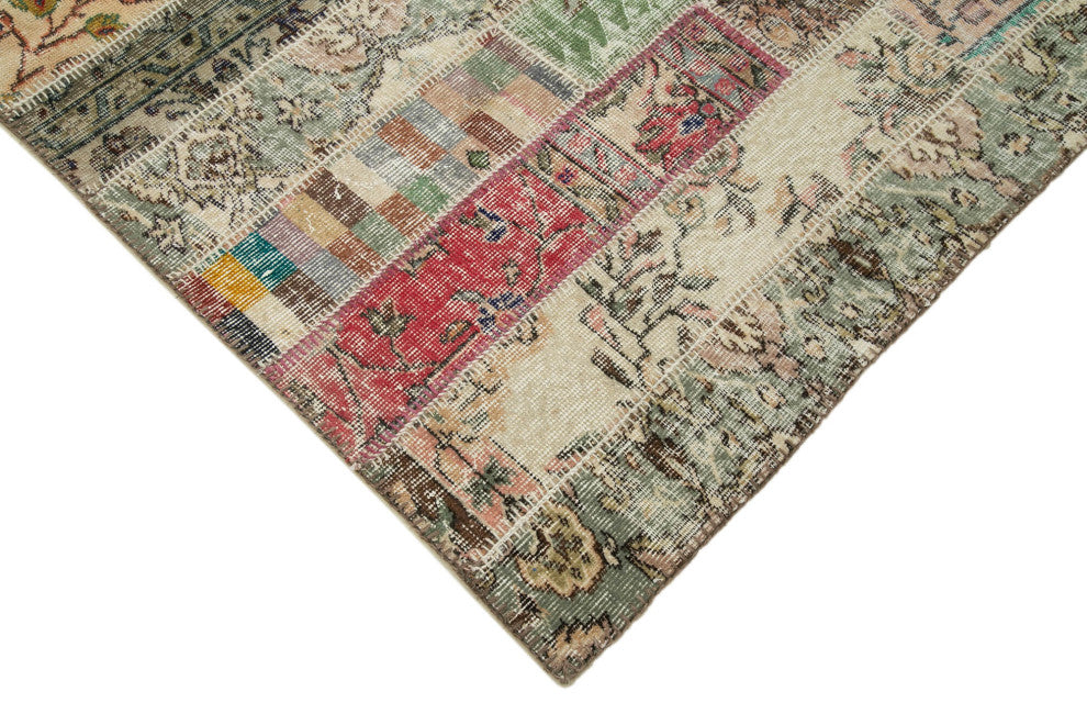 Rug N Carpet - Handmade Oriental 6' 8" x 10' 0" Boho Patchwork Area Rug