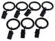 Versailles Clip Rings for 16/19mm Rods, Set of 7 Black