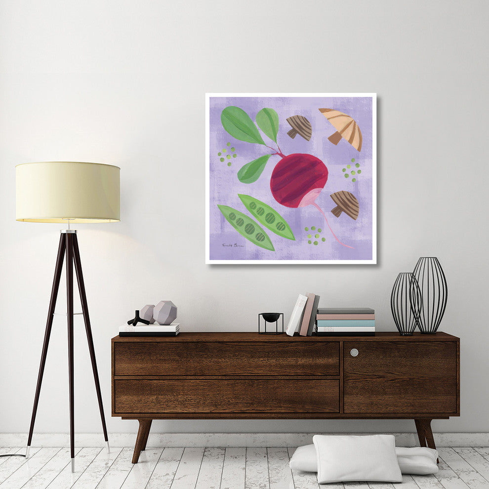 "Veggie Time III" Digital Paper Print by Farida Zaman, 42"x42"