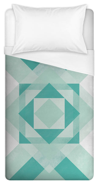 Turquoise Pattern Twin Duvet Cover