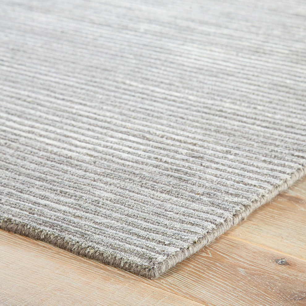 Jaipur Living Basis Handmade Solid Gray/ Silver Area Rug 2'X3'