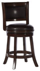 Augusta Counter Height Swivel Counter Stool in Cappuccino and Dark Brown PU