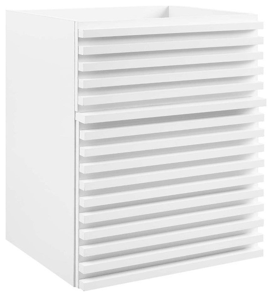 Modway Render 17" MDF Wood Wall-Mount Bathroom Vanity Cabinet in White