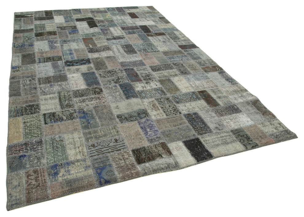 Rug N Carpet - Handwoven Oriental 6' 8" x 10' 2" Antique Patchwork Area Rug