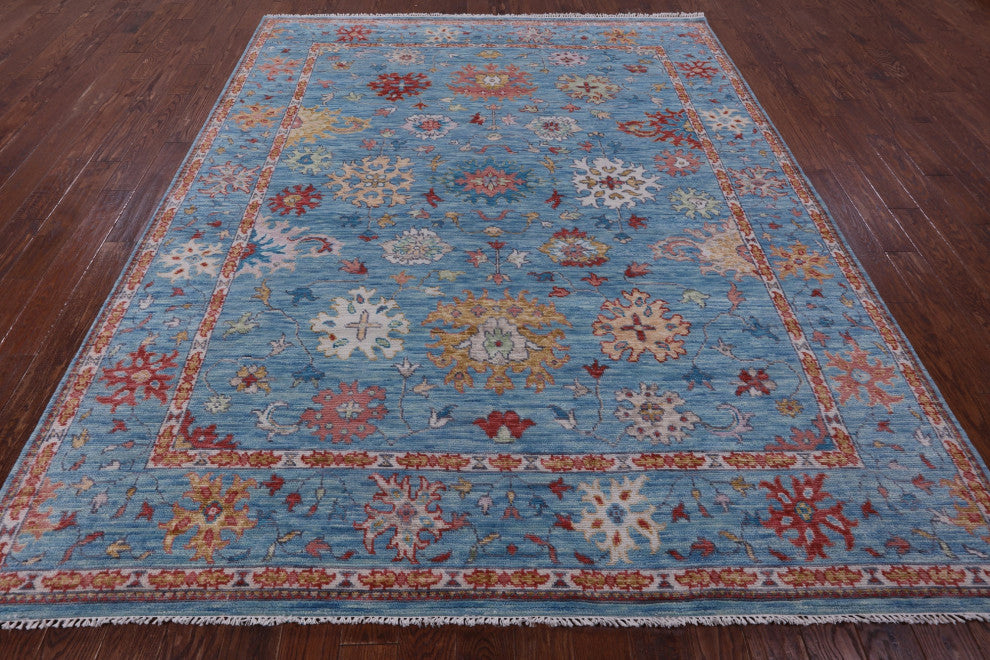 8' 5" X 10' 2" Turkish Oushak Hand Knotted Wool Rug - Q13328