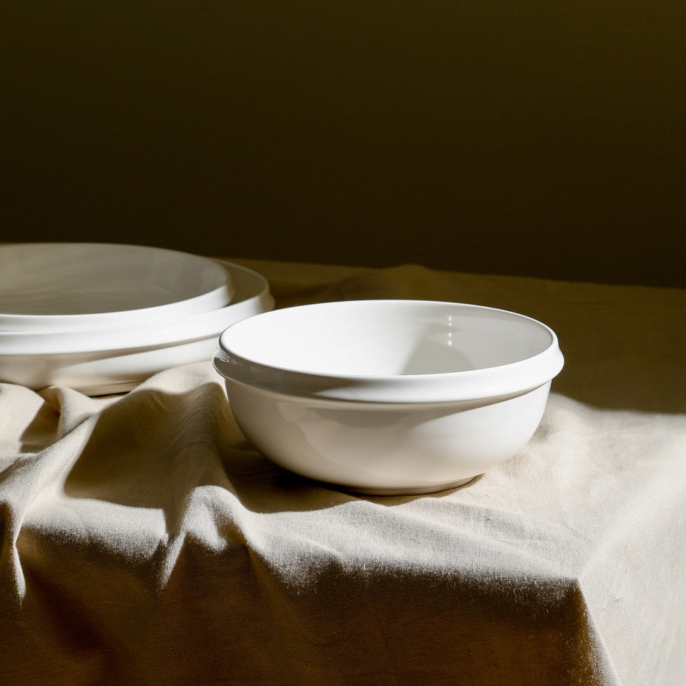 Stone Lain Verso Porcelain Bowl Set of 4, White