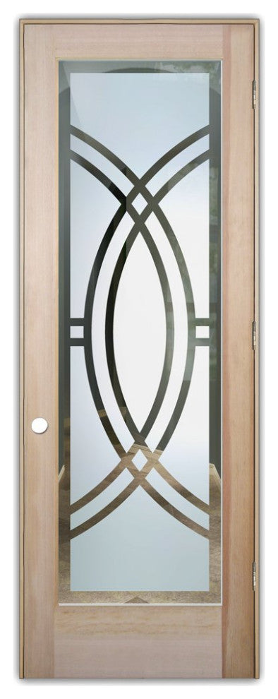Interior Prehung Door or Interior Slab Door - Demi Circle - Douglas Fir...
