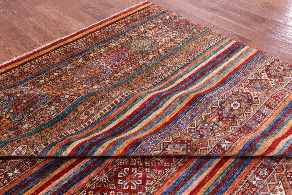 Khorjin Super Kazak Hand-Knotted Wool Rug 9' 2" X 11' 11" Q5237