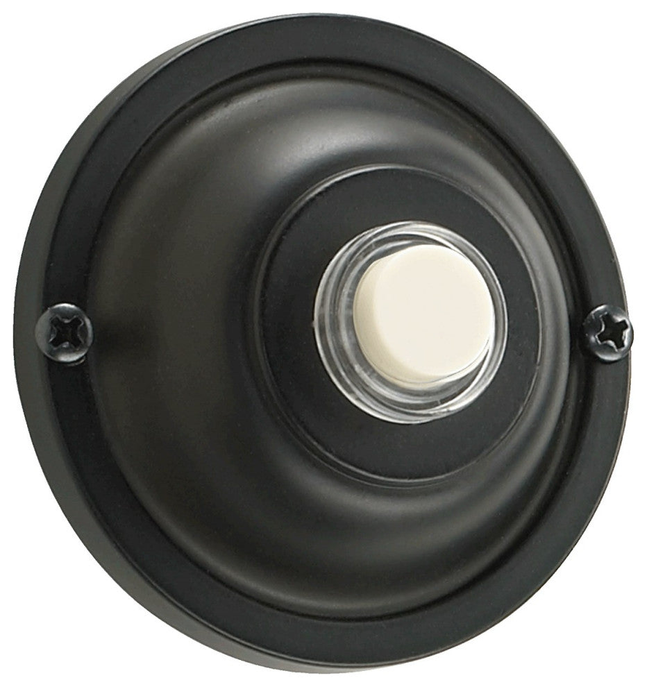 Quorum Door Chime Button, Round, Old World