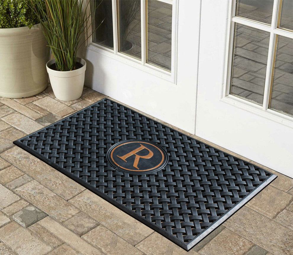 A1HC 100% Rubber Monogrammed Heavy Duty Durable Doormat 24"x39"�, R