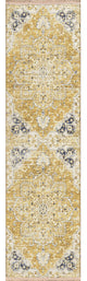 Indoor/Outdoor Marbella MB3 Gold Machine Washable 2'3" x 7'6" Runner Rug