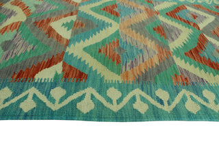 Sun Faded Kilim Mustafa Light Blue/Rust Runner, 2'6x7'11