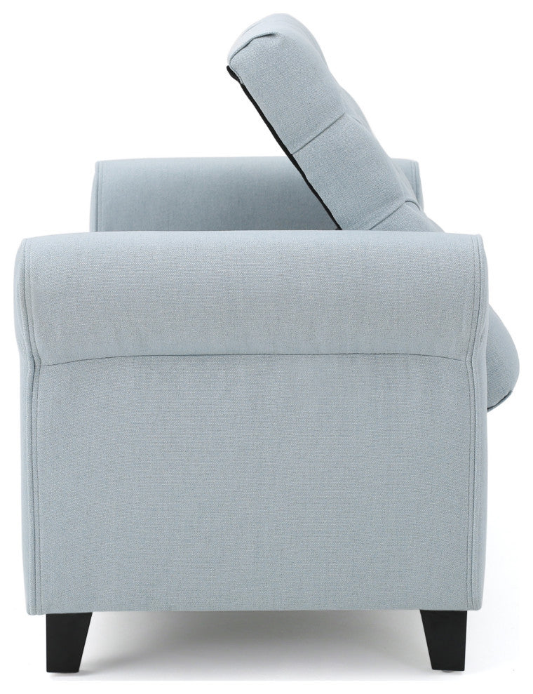GDF Studio Keiko Contemporary Rolled Arm Fabric Storage Ottoman Bench