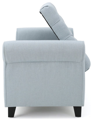 GDF Studio Keiko Contemporary Rolled Arm Fabric Storage Ottoman Bench