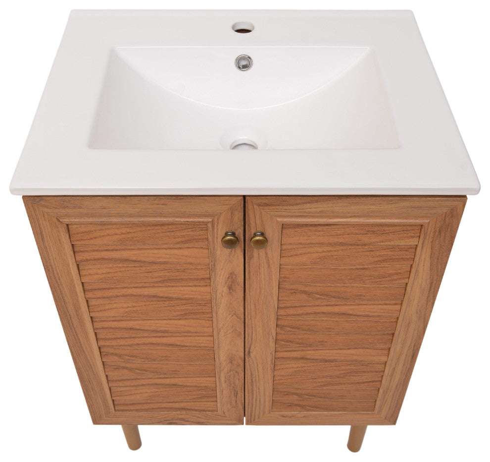 Bron 24" Bathroom Vanity, Oak