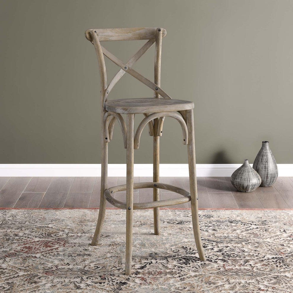 Gear Bar Stool, Gray