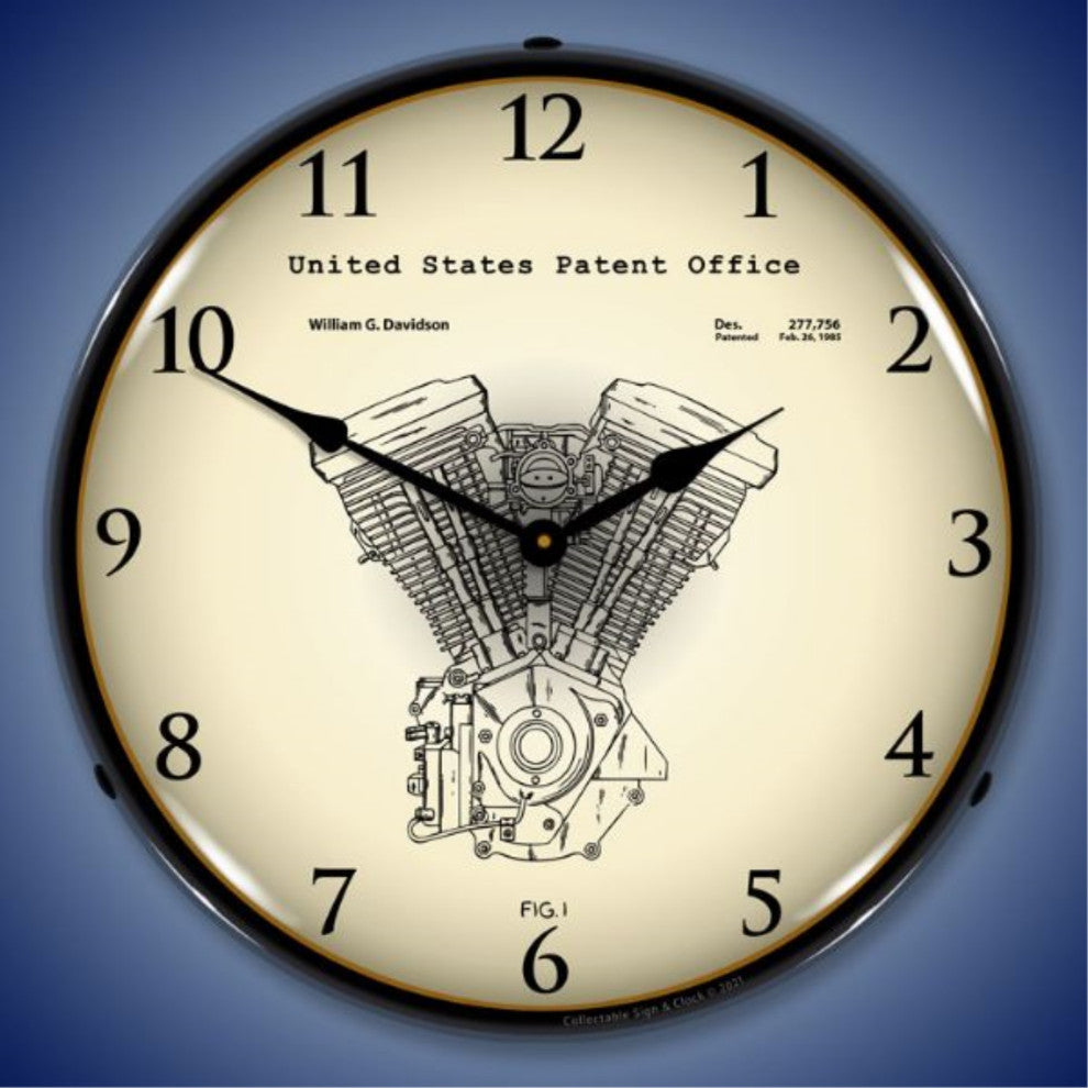 2103224 Harley Davidson Evolution Engine Patent Clock