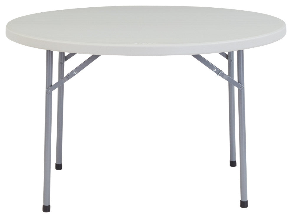 NPS 48" Heavy Duty Round Folding Table, Speckled Grey