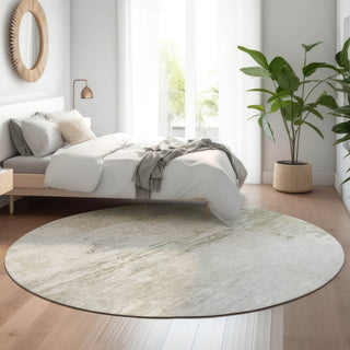 Premium Machine Washable Mayfield AMF595 Ivory 8' x 8' Round Rug