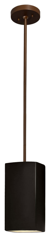 Rectangle Pendant, Carbon Matte Black, Dark Bronze, Integrated LED