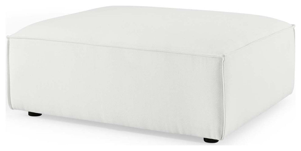 Accent Chair Ottoman, Fabric, White, Modern, Living Lounge Hotel Hospitality