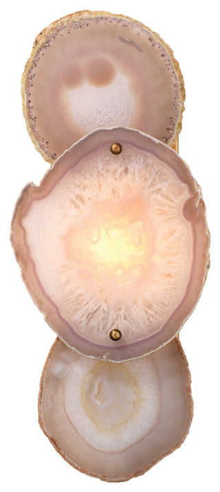 Trinity Wall Sconce, Pale Lavender Agate