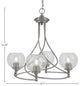 Capri 4-Light Chandelier, Brushed Nickel/Clear Bubble
