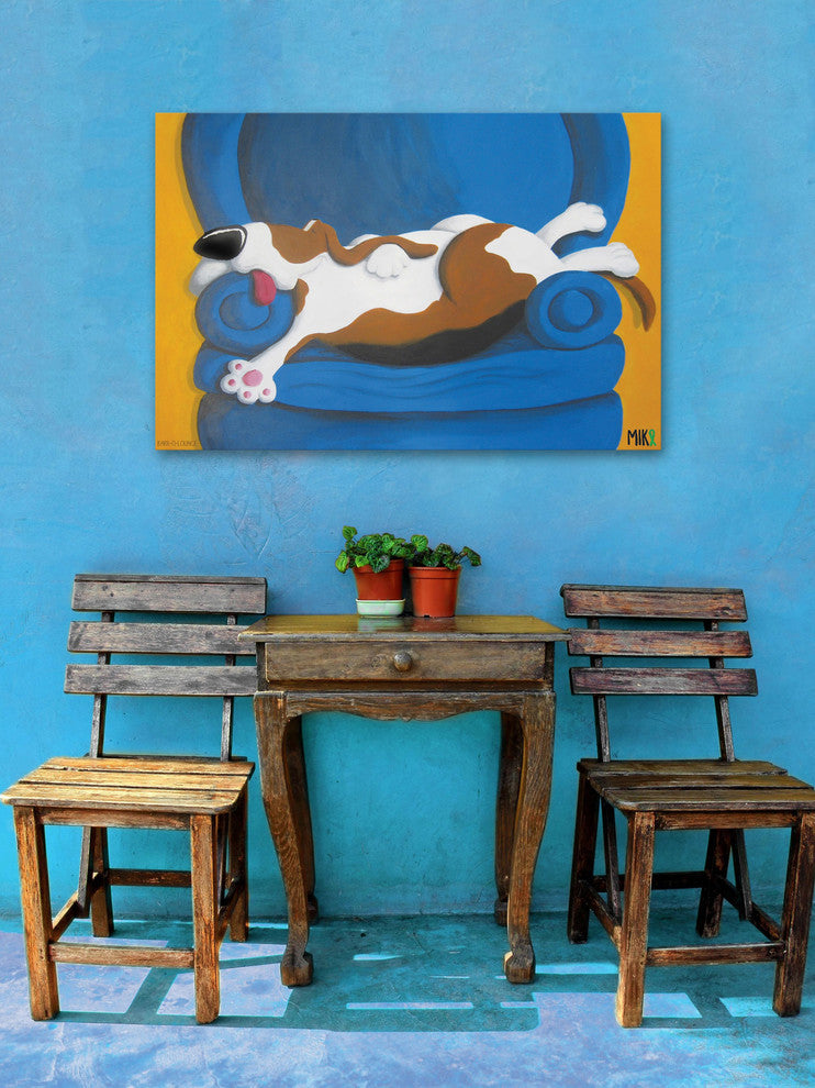 Marmont Hill, "Bark O Lounge" by Mike Taylor Painting on Wrapped Canvas, 30x20