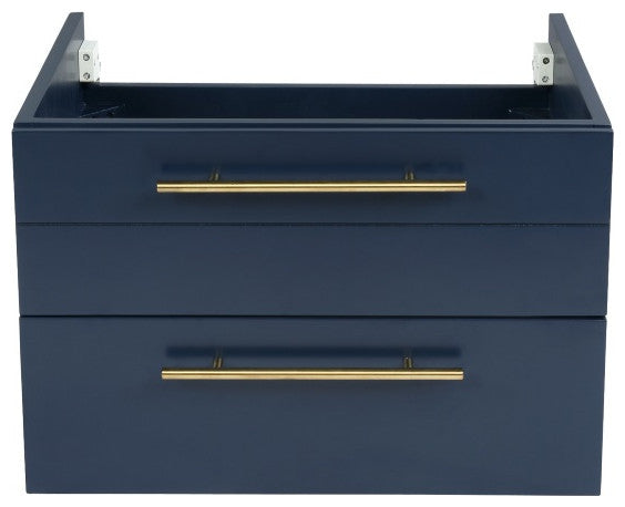 Fresca Lucera Royal Blue Wall Mount Undermount Sink Modern Bathroom Cabinet