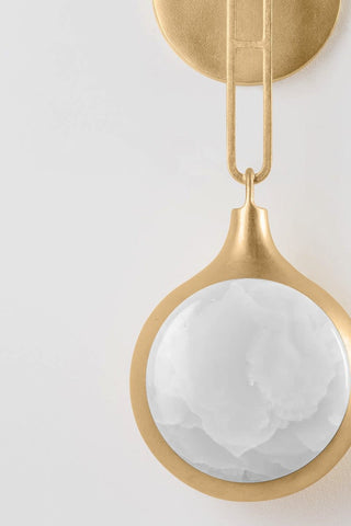 Corbett Lighting 465-01 Riviere 15" Tall LED Wall Sconce - Vintage Gold Leaf