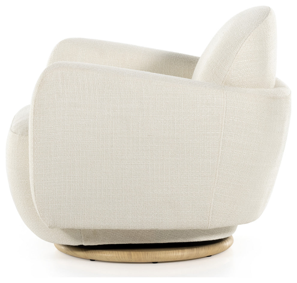 Enya Swivel Chair, Gibson White