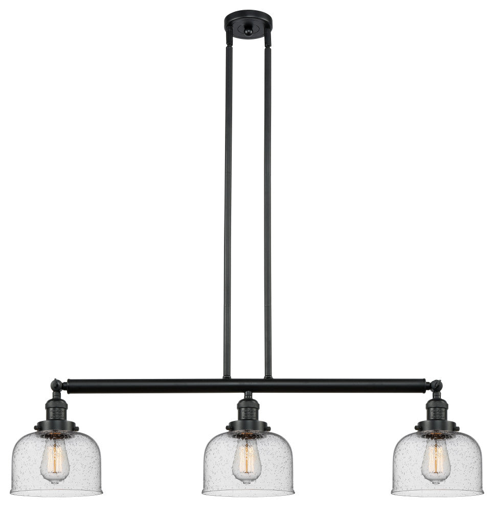 Innovations Lighting 213-Bk-S-G74-Led 3 Light Dimmable Led Island Light