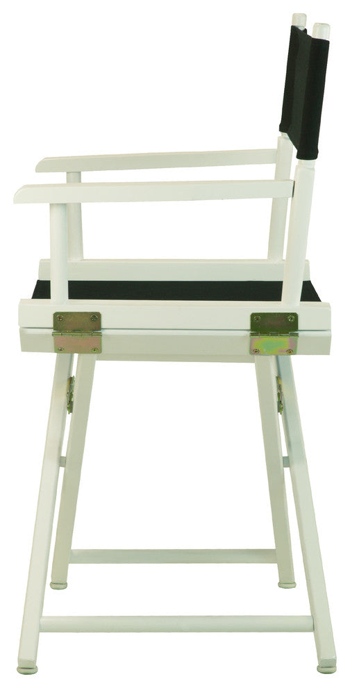018" Director's Chair White Frame-Black Canvas
