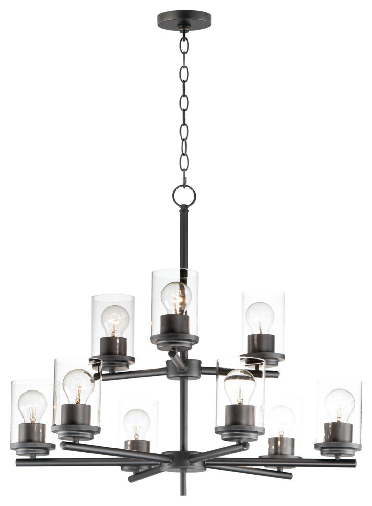 Maxim 10206CL Corona 9 Light 28"W Chandelier - Black