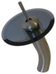 Novatto GF-001BN-S Vessel Faucet With Smoke Colored Glass, Brushed Nickel