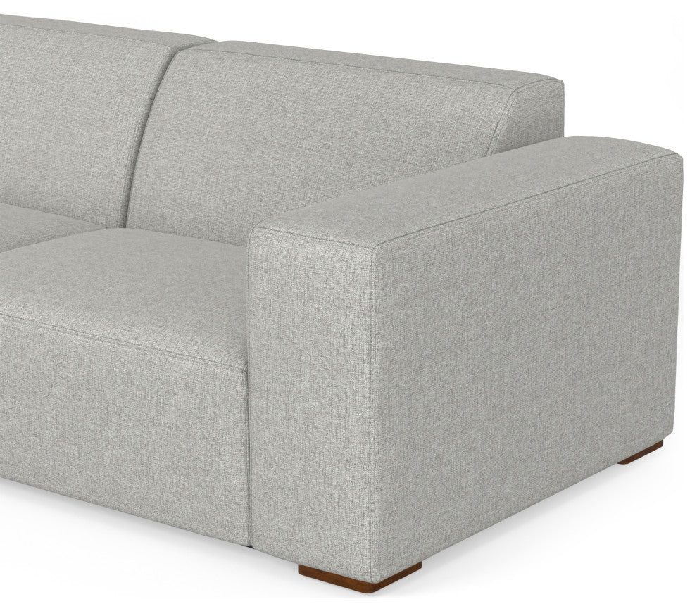 Rex Left-Facing Modular Sectional Sofa in Tightly Woven Performance Fabric