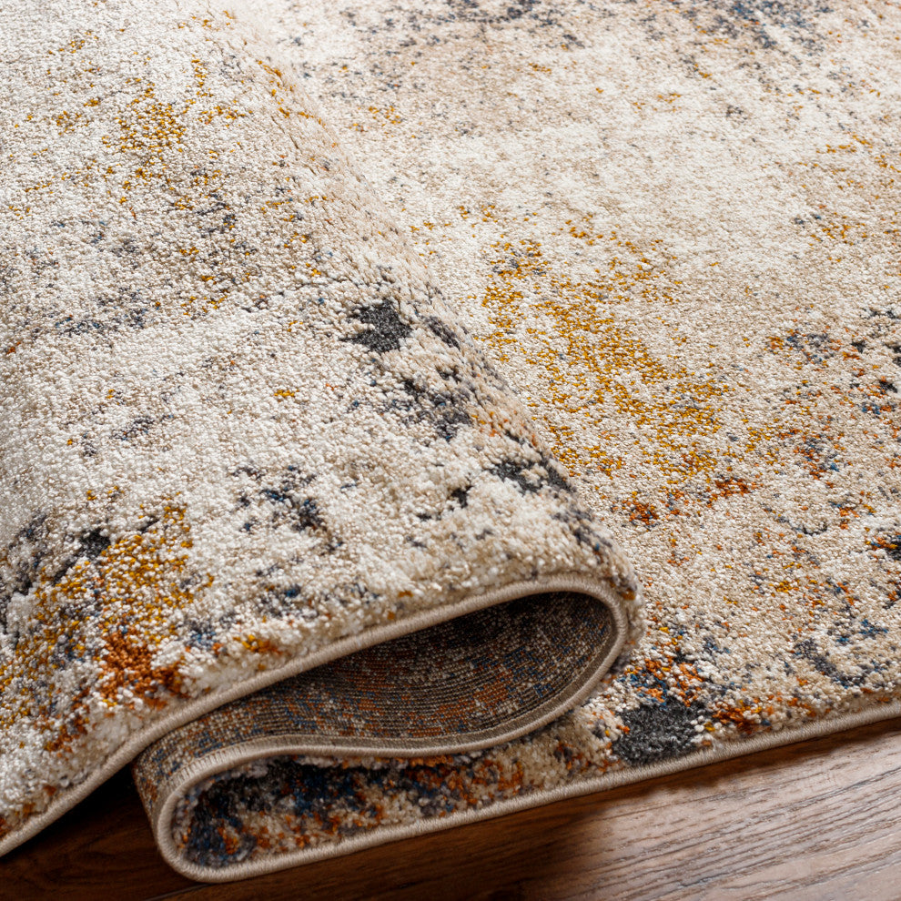 Surya Tuscany TUS-2339 Machine Woven Area Rug, Ivory, 4'3" x 5'7"