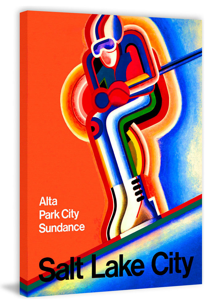 "Salt Lake City" Painting Print on Wrapped Canvas, 20"x30"