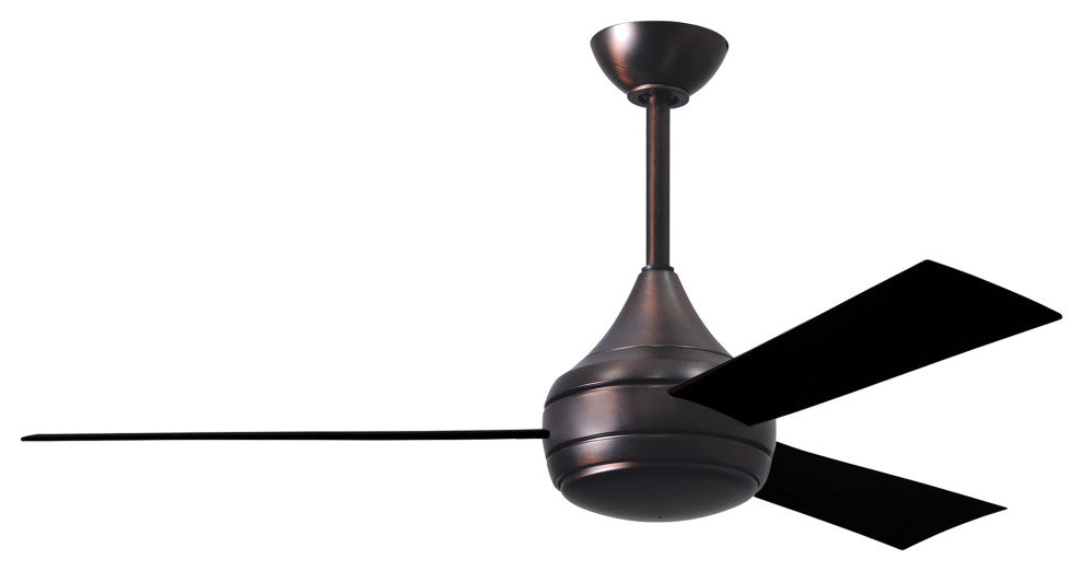 Donaire Paddle Fan Integrated LED, Brushed Bronze, Matte Black Blades