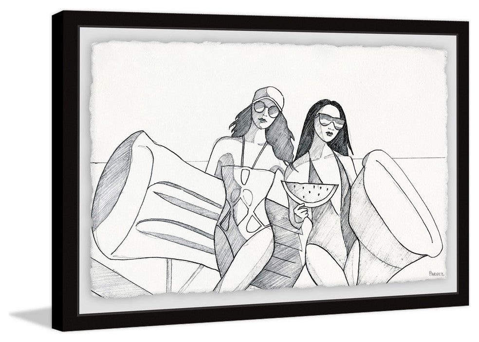 "Floaters" Framed Painting Print, 45"x30"