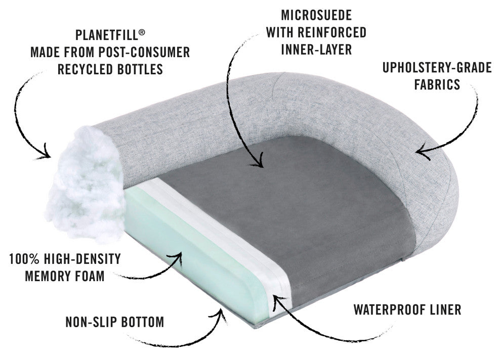 Memory Foam Lounger Bed, Large