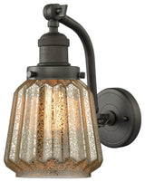 Chatham 1-Light Sconce, Mercury Fluted Glass, Oil Rubbed Bronze, LED
