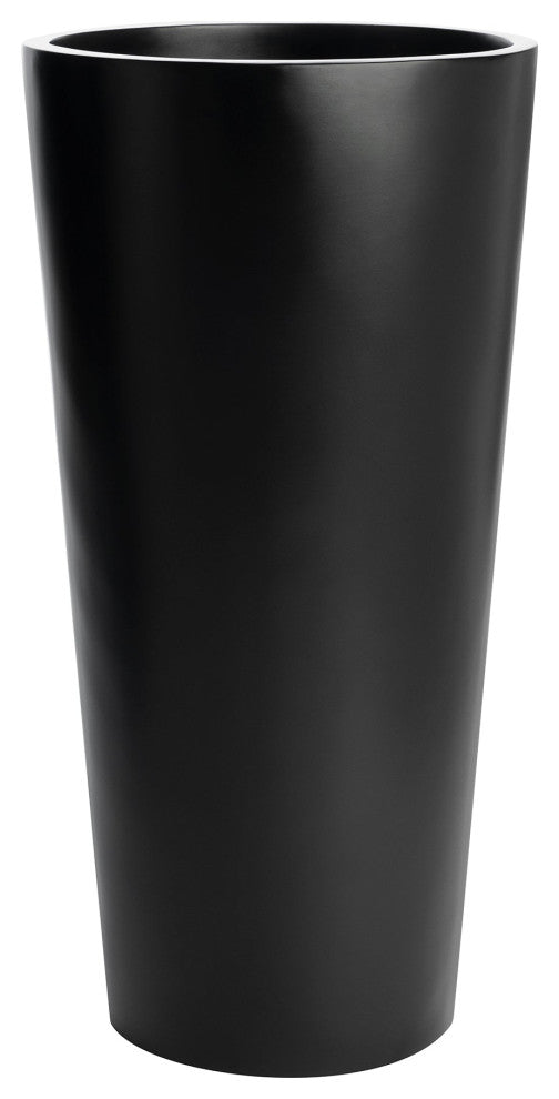 Sonoma Tall Cylinder Planter, Black, 21"x42"