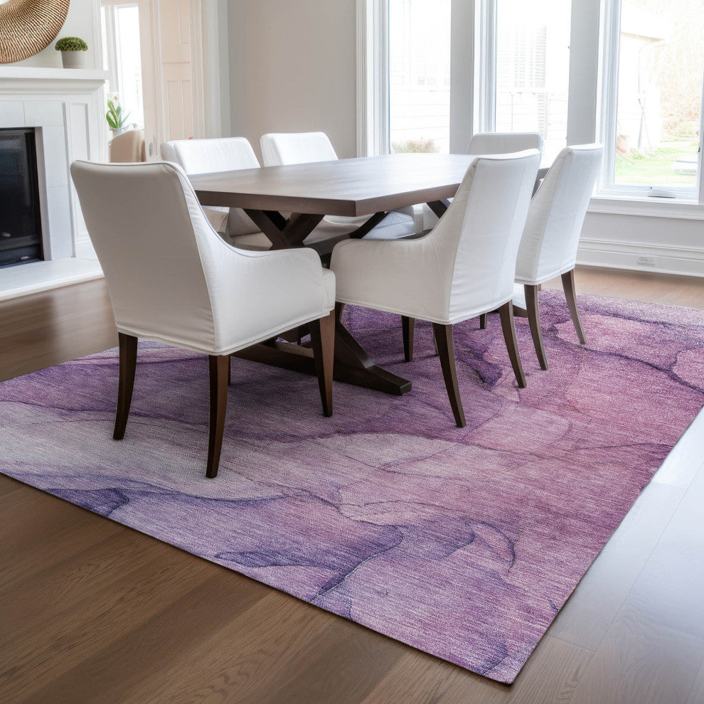 Machine Washable Indoor/Outdoor Chantille ACN607 Purple 2'6" x 3'10" Rug