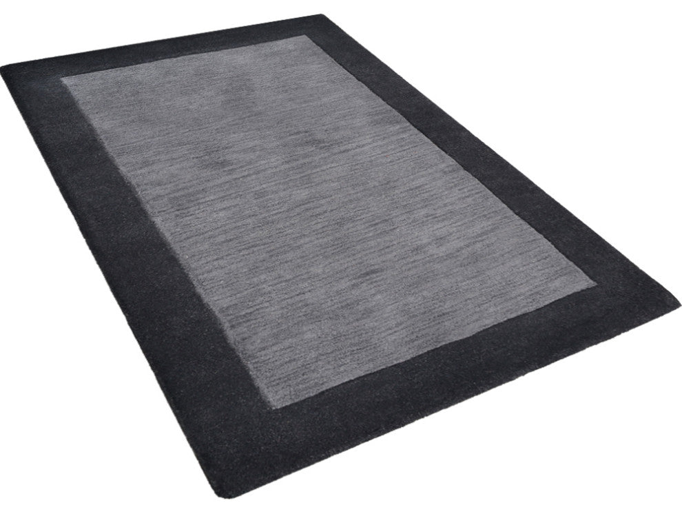 HAND TUFTED WOOL ECO-FRIENDLY AREA RUGS-Charcoal&Black Color,Contemporary